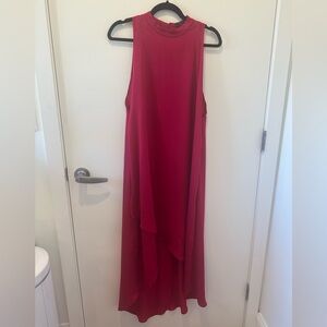 BCBGMaxAzria High Low Sleeveless Dress in pink